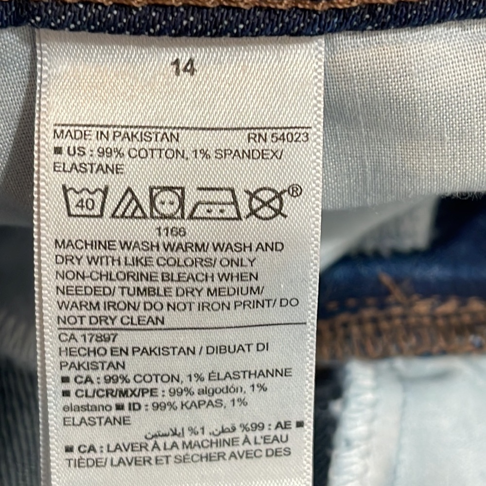 OLD NAVY O.G. Straight High Rise Secret-Slim Pockets Jeans Size 14 - Picture 10 of 12